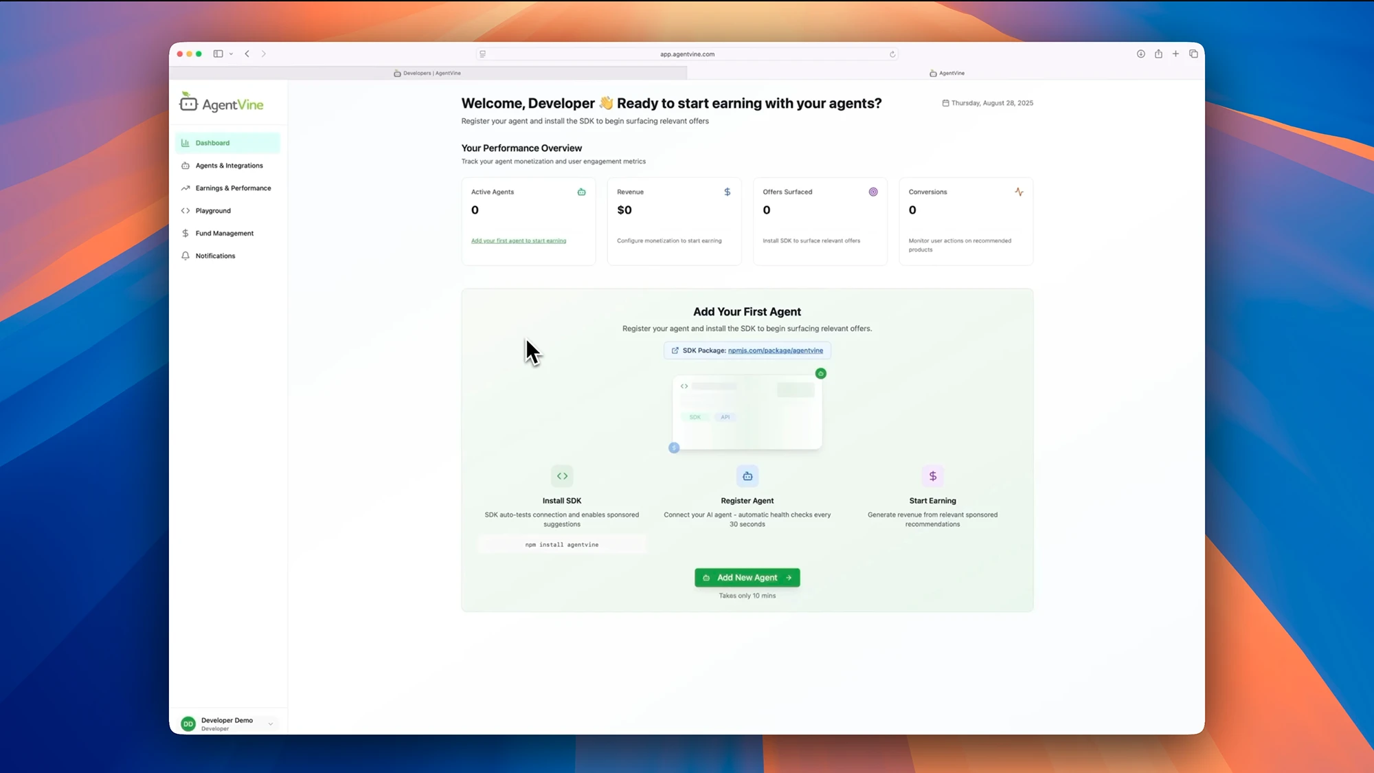 Walkthrough of AgentVine